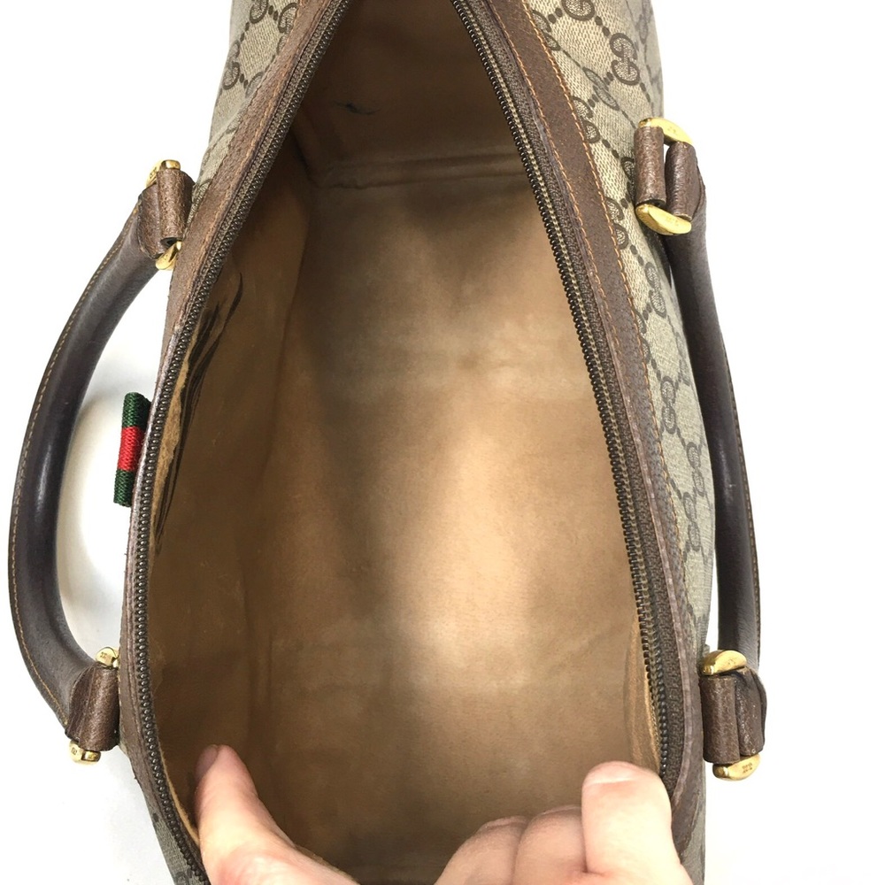 Authentic Gucci brown Boston satchel bag - Picture 11 of 15